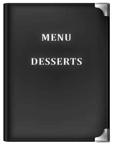menu desserts